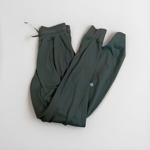 LULULEMON Olive Green Joggers Size 6 Draw String